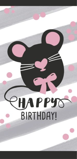 Grußschokolade Happy Birthday mit Maus