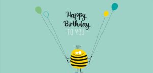 Schokoladengrüße Happy Birthday mit Biene