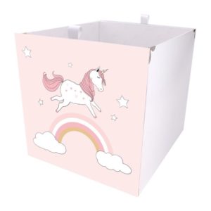 Kallax Box mit Einhorn und Regenbogen Motiv