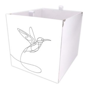 Kallax Box Line Art Kolibri Weiß