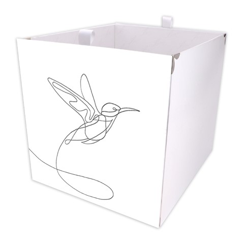 Kallax Box Line Art Kolibri Weiß
