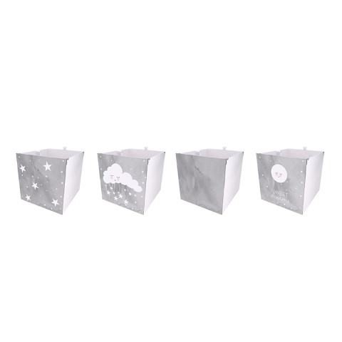 Kallax Boxen Set Grau Sterne